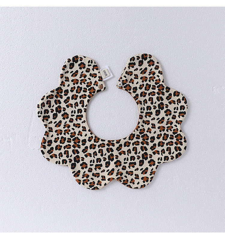 Adorable Simple Pattern Cotton Snap-on Flowers Shaped Bib-13